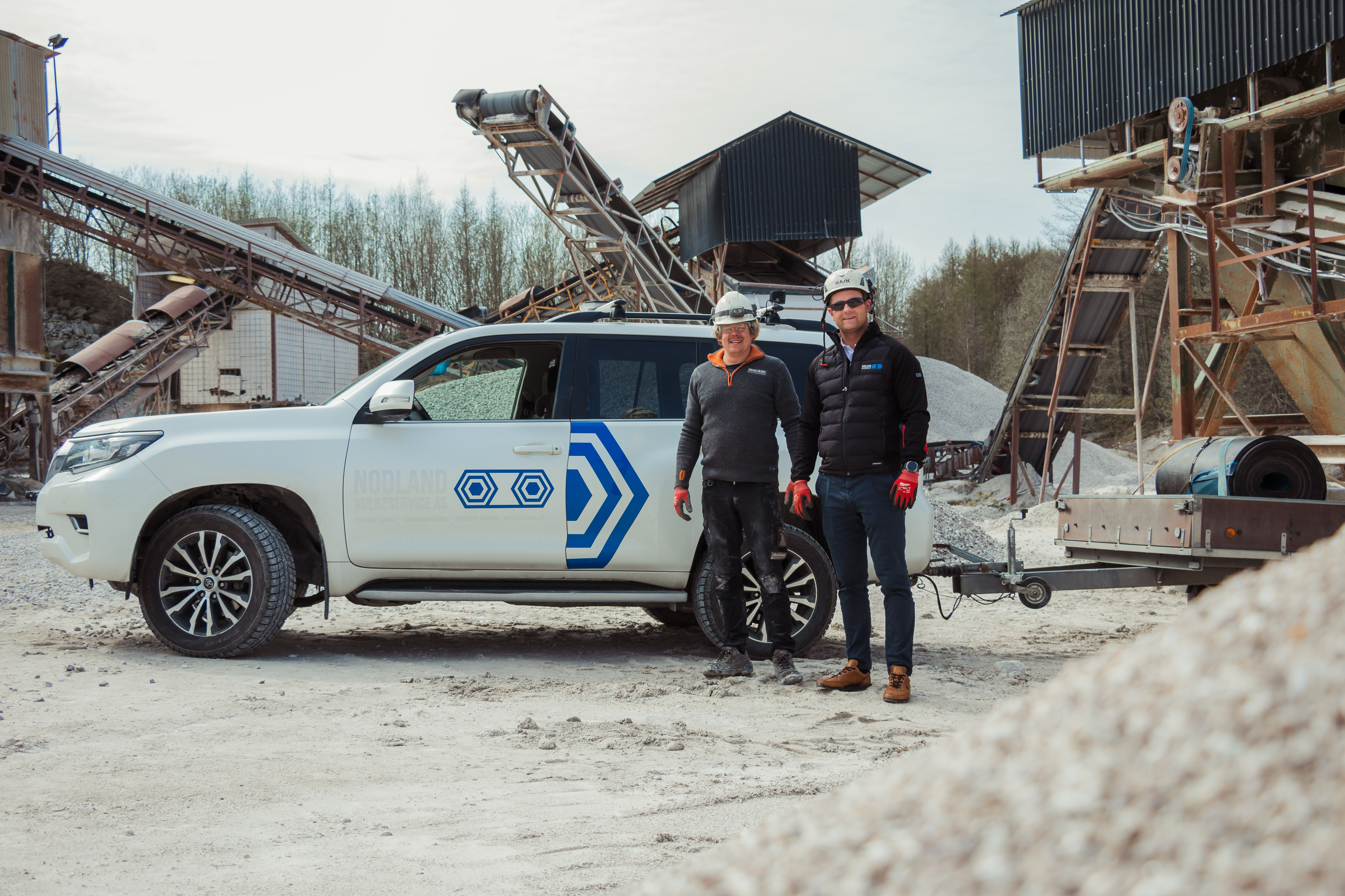 Transportbånd i drift